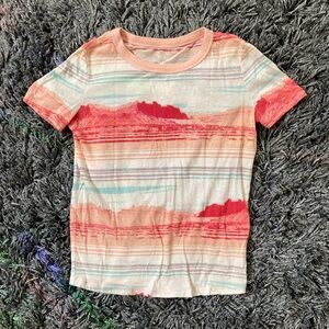 BDG desert striped ringer tee